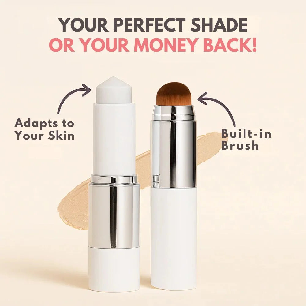 Charmora™ - 2-in-1 Foundation Stick with Built-In Brush