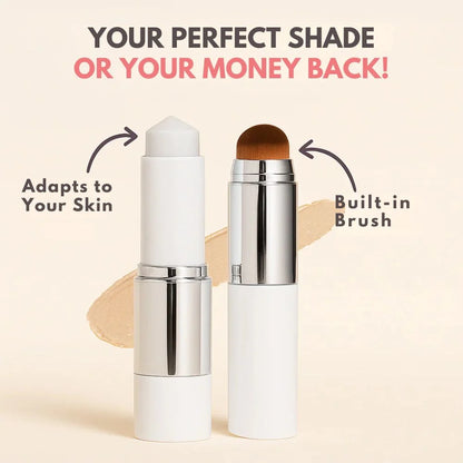 Charmora™ - 2-in-1 Foundation Stick with Built-In Brush