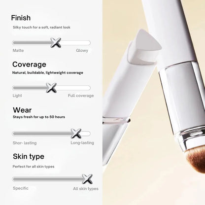 Charmora™ - 2-in-1 Foundation Stick with Built-In Brush