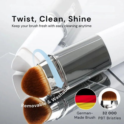 Charmora™ - 2-in-1 Foundation Stick with Built-In Brush